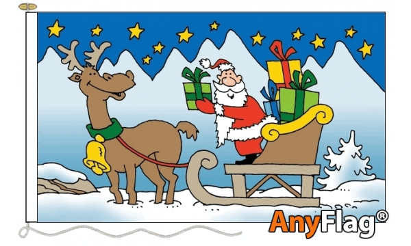 Santa Sleigh Custom Printed AnyFlag®